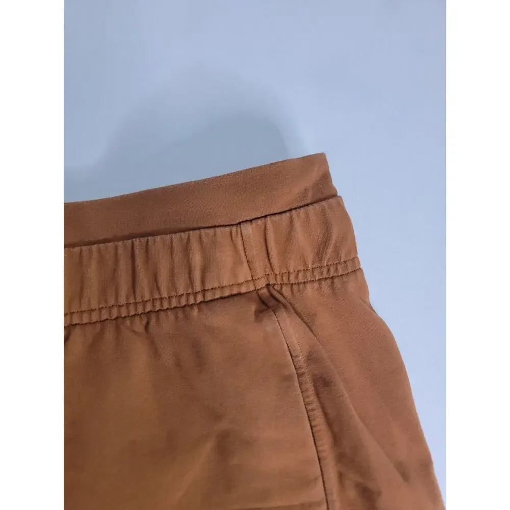 Lululemon Shorts Womens 14 Inner Glow High Rise Cotton Terry Tan Orange W7BDRS